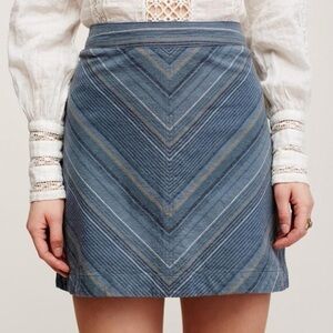 Free People Gray Chevron Lined Mini Skirt size 0